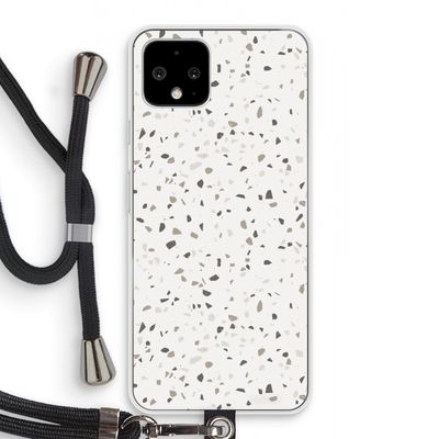 Terrazzo N°14: Pixel 4 Transparant Hoesje met koord