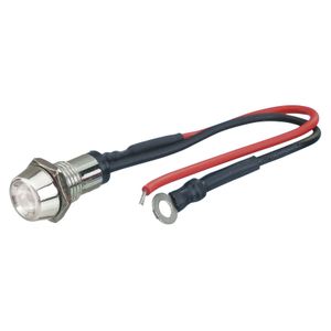 Foliatec LED Control Light chroom - wit Ø = 10mm - 1 stuk FT33148