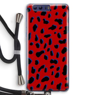 Red Leopard: Honor 9 Transparant Hoesje met koord