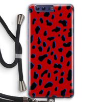 Red Leopard: Honor 9 Transparant Hoesje met koord
