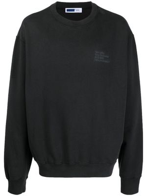 Affix sweat en coton biologique à logo imprimé - Noir