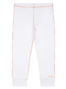 Marni Kids legging à logo brodé - Blanc