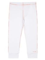 Marni Kids legging à logo brodé - Blanc