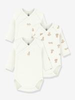 Set van 3 gekruiste body's baby PETIT BATEAU wit