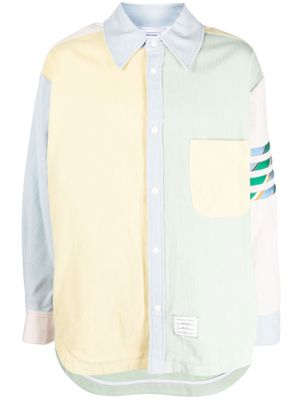 Thom Browne chemise à design à empiècements - Vert