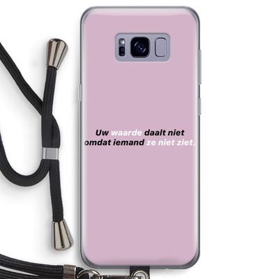 uw waarde daalt niet: Samsung Galaxy S8 Transparant Hoesje met koord