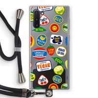 Fruitsticker: Samsung Galaxy Note 10 Transparant Hoesje met koord
