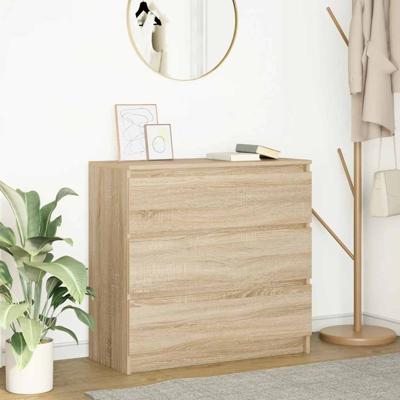 Dressoir 80x35x76 cm spaanplaat sonoma eikenkleurig