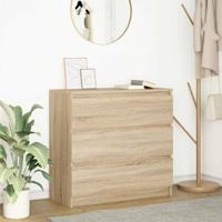 Dressoir 80x35x76 cm spaanplaat sonoma eikenkleurig