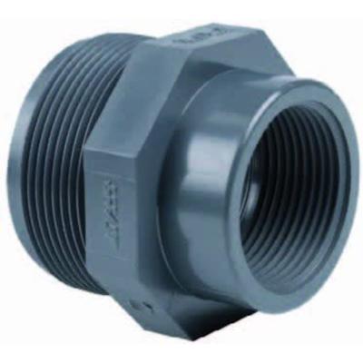 Effast Soknippel 1½" Buitendraad x 1¼" Binnendraad - PVC Vijververbinding, Drukbestendig