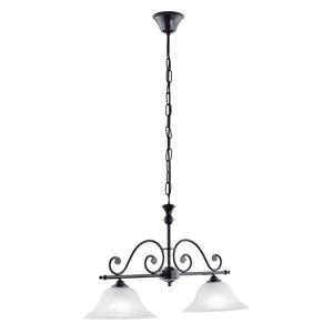 Eglo Hanglamp Murcia 2-lichts zwart met witglas 91004