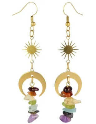 Edelsteen Oorhangers Chakra - Ster & Maan