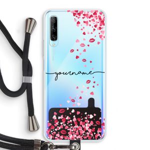 Hartjes en kusjes: Huawei P Smart Pro Transparant Hoesje met koord