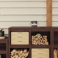 VidaXL Houtverf bruin 16,5 x 16,5 x 16 cm wandprint