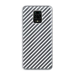 Strepen zwart-wit: Xiaomi Redmi Note 9 Pro Transparant Hoesje