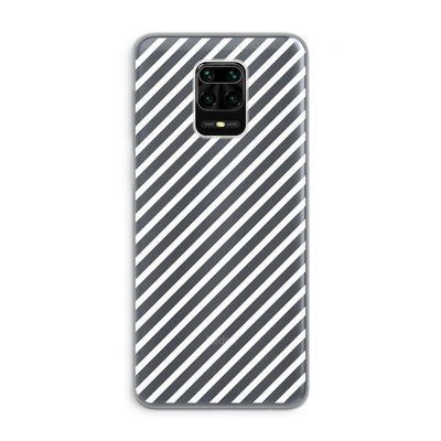 Strepen zwart-wit: Xiaomi Redmi Note 9 Pro Transparant Hoesje
