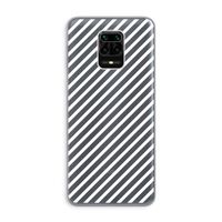Strepen zwart-wit: Xiaomi Redmi Note 9 Pro Transparant Hoesje