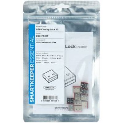 Smartkeeper CSK-PC01P poortblokker USB Type-A Rood, Roestvrijstaal Kunststof 10 stuk(s)