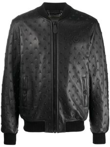 Philipp Plein veste bomber en cuir - Noir