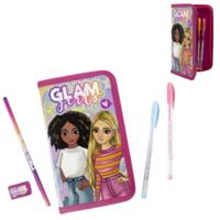 Craft Universe Glam girls etui met inhoud roze 19 cm 13-delig | 12 stuks