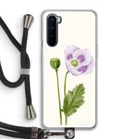 Purple poppy: OnePlus Nord Transparant Hoesje met koord