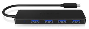 ICY BOX IB-HUB1410-C3 USB 3.2 Gen 1 (3.1 Gen 1) Type-C 5000 Mbit/s Zwart