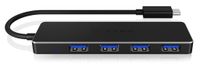 ICY BOX IB-HUB1410-C3 USB 3.2 Gen 1 (3.1 Gen 1) Type-C 5000 Mbit/s Zwart - thumbnail