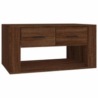 vidaXL Salontafel 80x50x40 cm bewerkt hout bruin eikenkleur - thumbnail