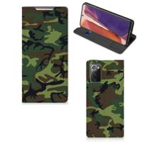 Samsung Galaxy Note20 | Hoesje met Magneet | Army Dark