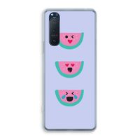 Smiley watermeloen: Sony Xperia 5 II Transparant Hoesje
