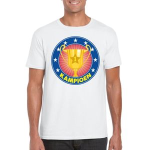 Wit kampioen shirt voor heren