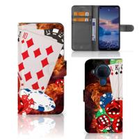 Nokia 5.4 | Wallet Case | met Pasjes | Casino