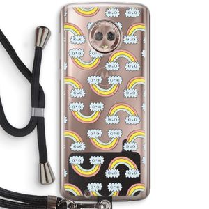 Regenboog: Motorola Moto G6 Transparant Hoesje met koord