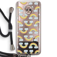 Regenboog: Motorola Moto G6 Transparant Hoesje met koord