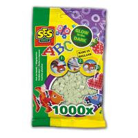 SES strijkkralen - glow in the dark, 1000st.