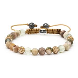 Karma Armband Spiral Glaze Gold Crystal