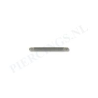 Staafje barbell titanium 1.2 mm 8 mm