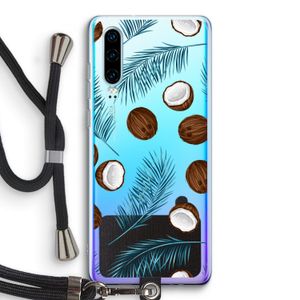 Kokosnoot roze: Huawei P30 Transparant Hoesje met koord