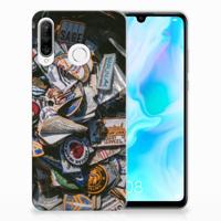 Huawei P30 Lite | Siliconen hoesje | met foto Badges
