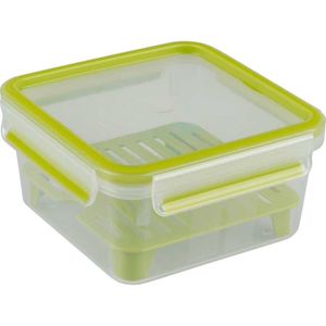 Emsa CLIP & GO Sandwichbox XL lunchbox 1,3 l, met roosterinzet voor 2e niveau