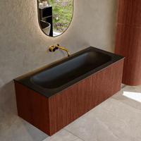 Badmeubel Mondiaz Kurve | 110 cm cm | Meubelkleur Ruby | Wastafelkleur Urban | Solid surface | Wasbak midden spoelbak | Zonder kraangat(en)