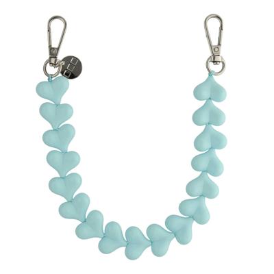 Telefoonkoord Heart - Zachtblauw - Zilver Telefoonkoord Heart - Zachtblauw - Zilver