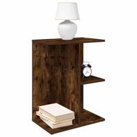 Nachtkastjes 2 st 46,5x29x61 cm bewerkt hout gerookt eikenkleur