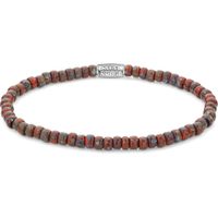 Rebel and Rose RR-40117-S Rekarmband Beads Glass Rocks Red Jazz Silver 4 mm