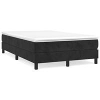 Boxspring met matras fluweel zwart 120x190 cm
