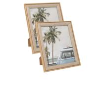 Atmosphera Fotolijstje - 2x - voor 20 x 25 cm foto - beige - mdf/glas - ornament frame 24.5 x 29.5 c Atmosphera Fotolijstje - 2x - voor 20 x 25 cm foto - beige - mdf/glas - ornament frame 24.5 x 29.5 c