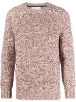 Brunello Cucinelli pull en maille épaisse à col rond - Rouge