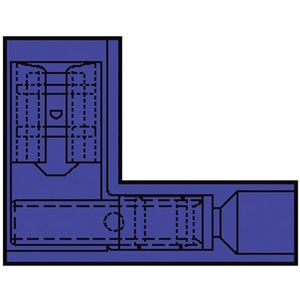 Vol. Nylon Geïsol. Vlakstekerhuls 6,3x0,8mm voor 1,5-2,5 mm2