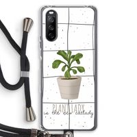 Kamerplant op vensterruit: Sony Sony Xperia 10 III Transparant Hoesje met koord
