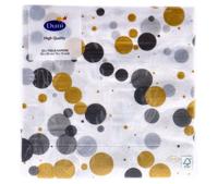 Servetten Festive Bubbles Black 33x33 cm Servetten Festive Bubbles Black 33x33 cm